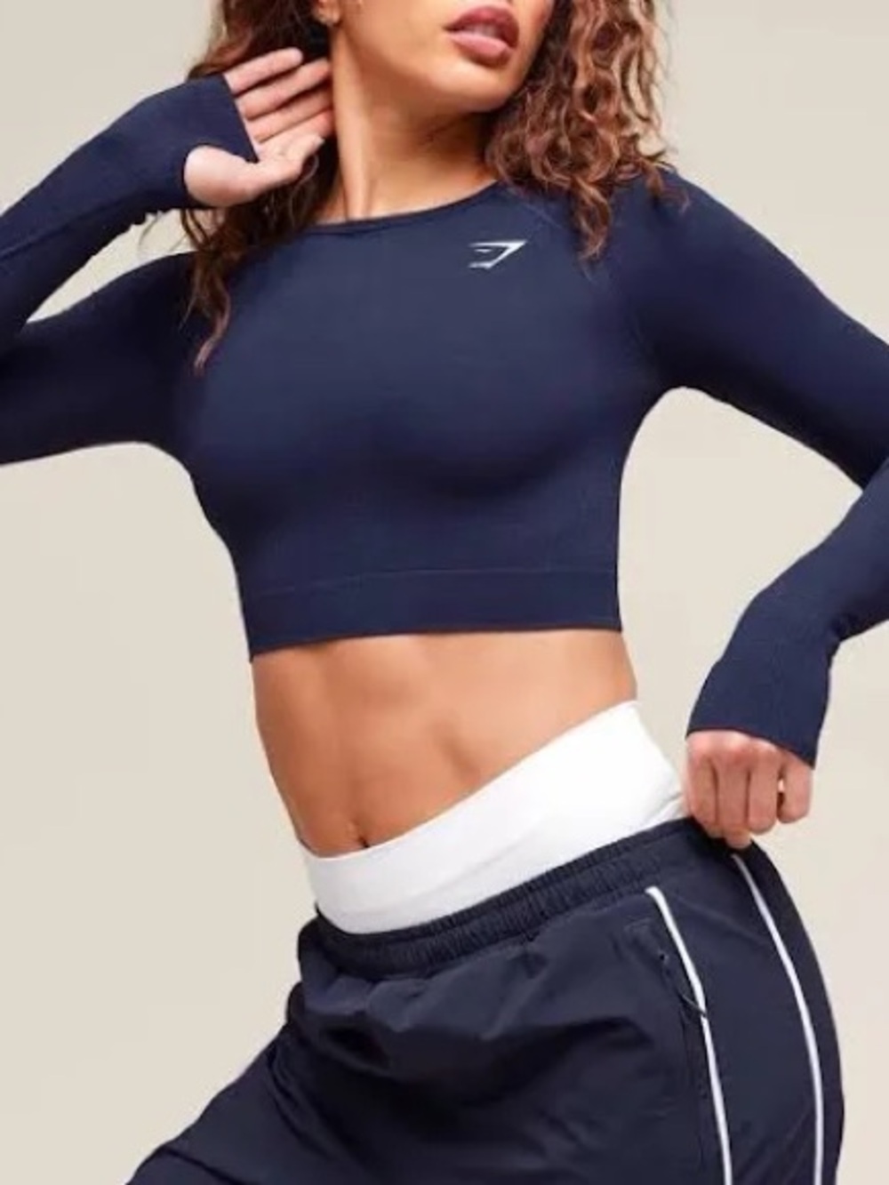 GYMSHARK EVERYDAY SEAMLESS
LONG SLEEVE CROP TOP